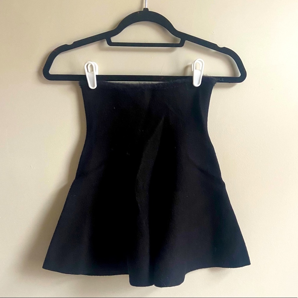 Zara knit black a-line skirt